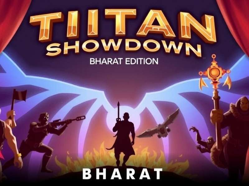 Titan Showdown Bharat Edition Epic Battle Scene Titan Showdown Bharat Edition Game Banner